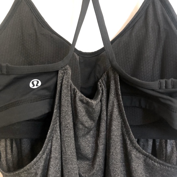 LULULEMON | charcoal tank with built in bra - Picture 4 of 4